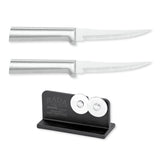 Rada Cutlery 4.375-Inch Super Parer Set of 2, Silver Handles & Quick Edge Knife Sharpener