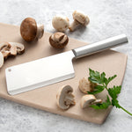 Rada Cutlery 8.5-Inch French Chef Knife, 5.25 Inch Chef's Dicer Knife, Silver Handles & Quick Edge Knife Sharpener