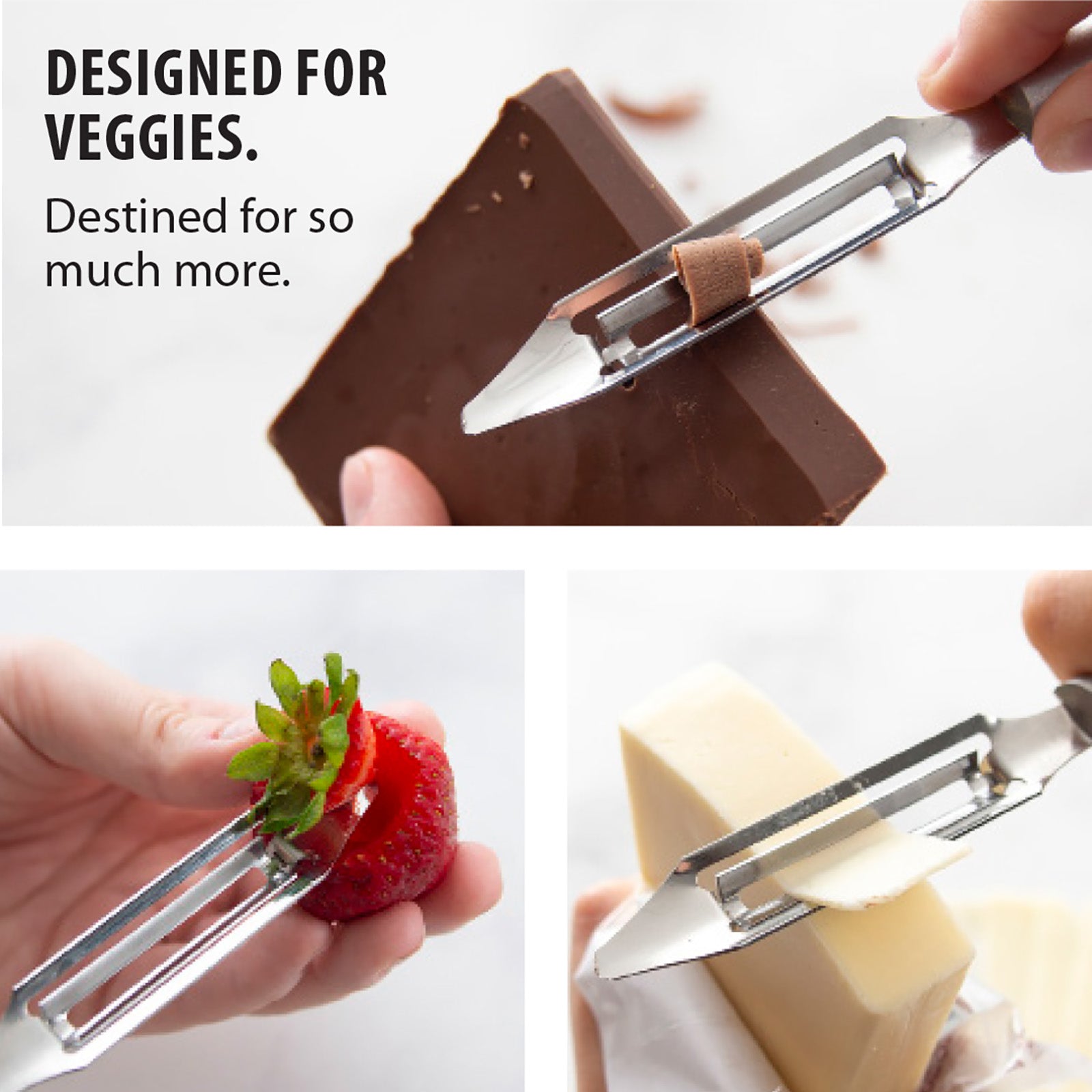 Rada Cutlery 1.75-Inch Swivel Vegetable Peeler, Aluminum Handle