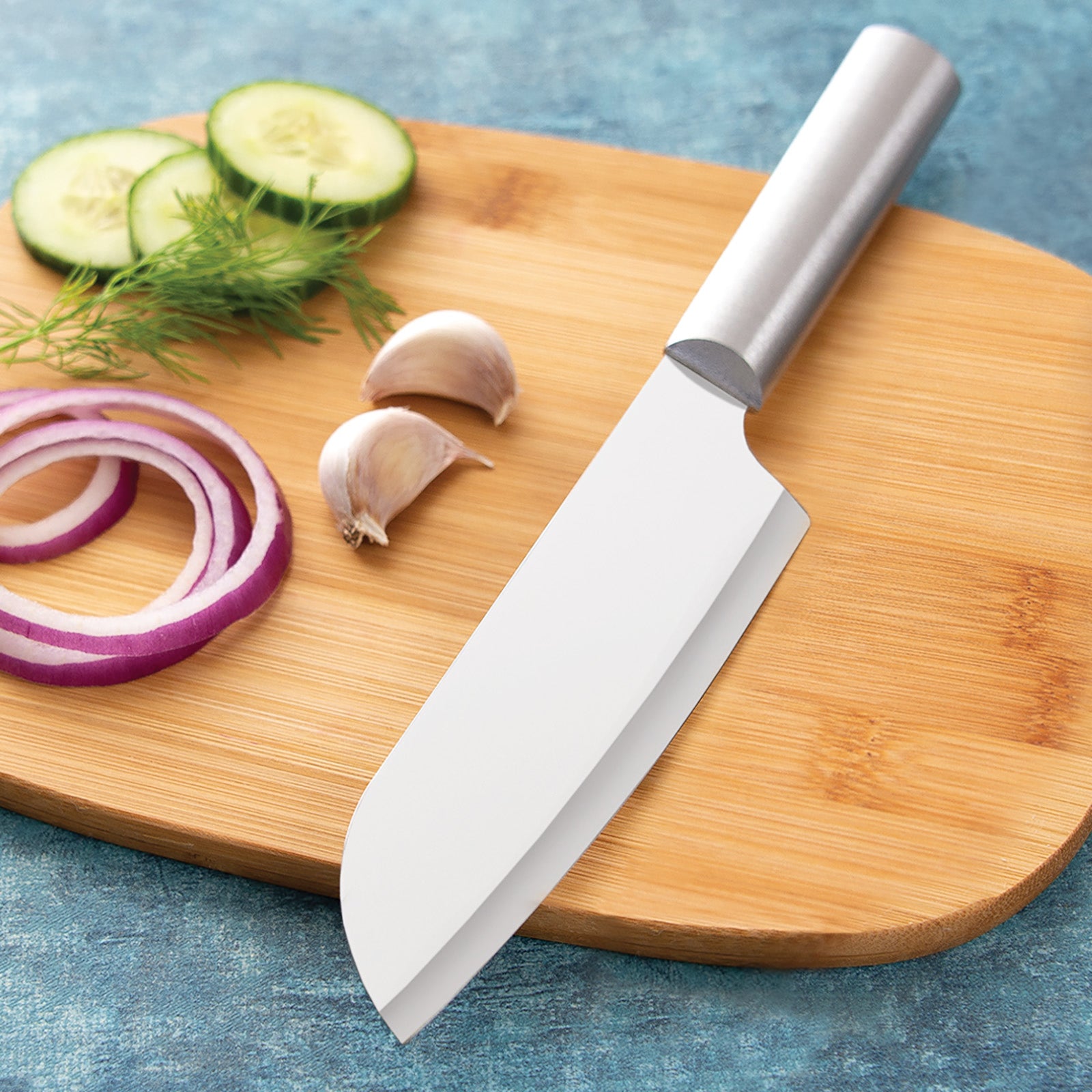Rada Cutlery 6.25-Inch Cook's Knife Set of 2, Silver Handles & Quick Edge Knife Sharpener