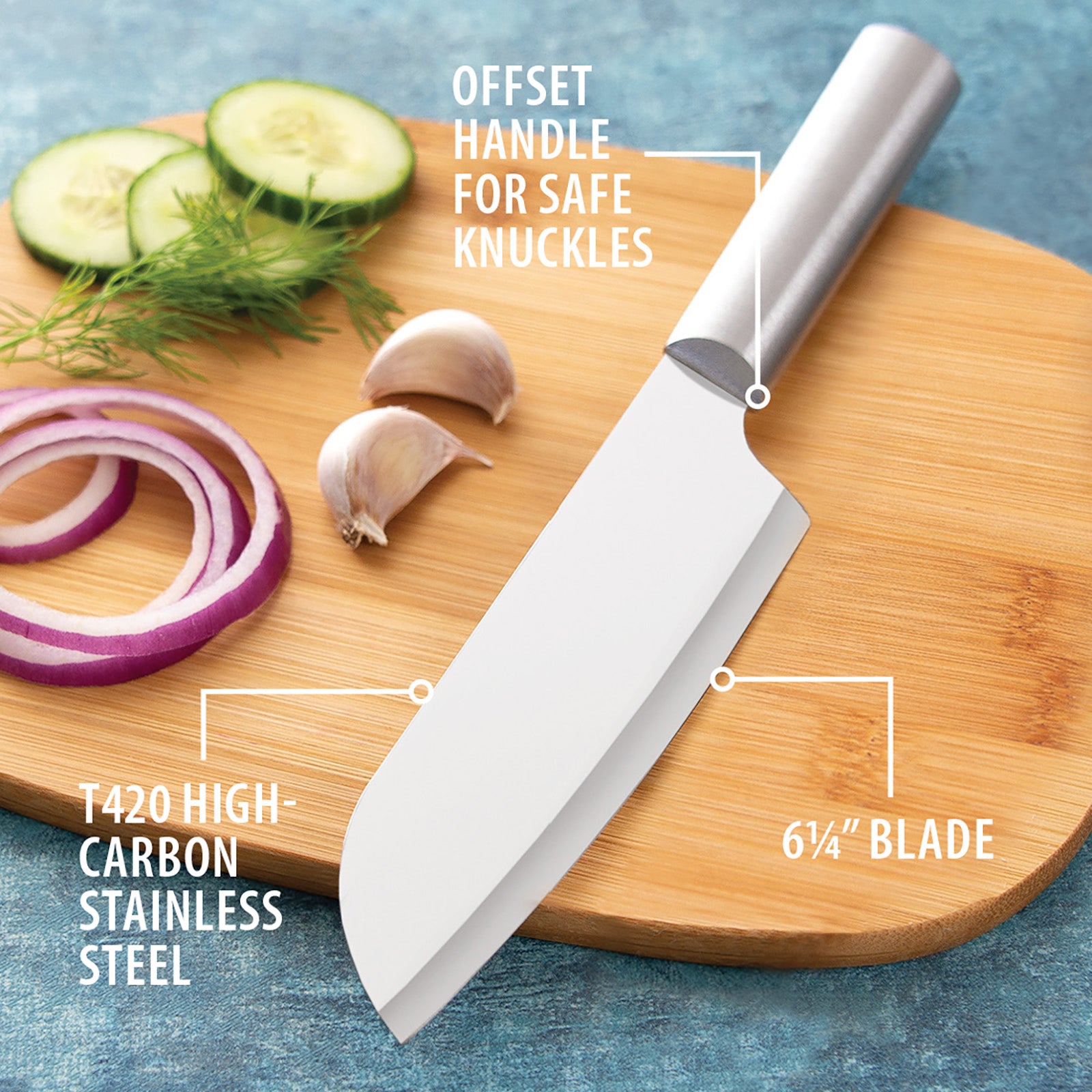 Rada Cutlery 6.25-Inch Cook's Knife Set of 2, Silver Handles & Quick Edge Knife Sharpener