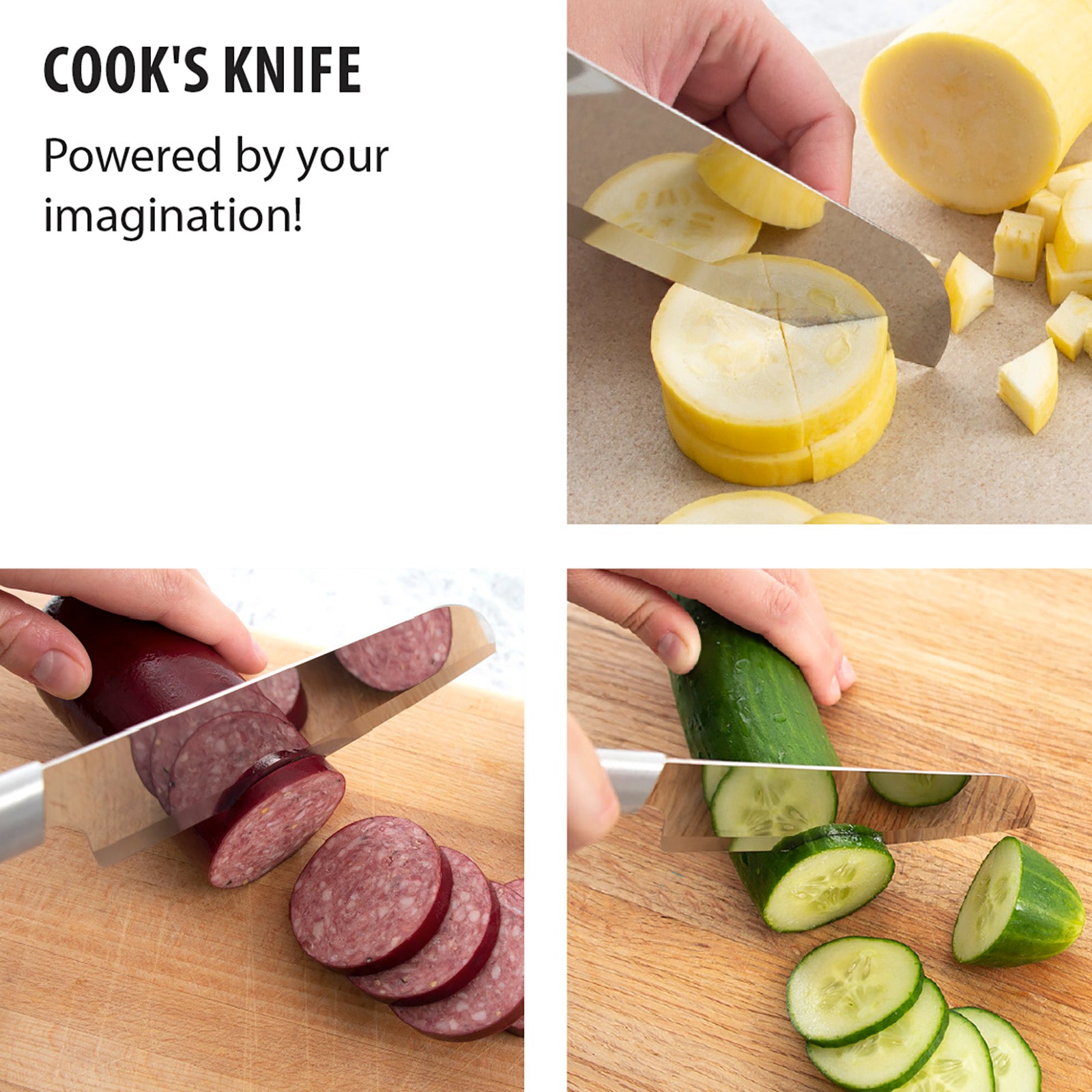 Rada Cutlery 6.25-Inch Cook's Knife Set of 2, Silver Handles & Quick Edge Knife Sharpener