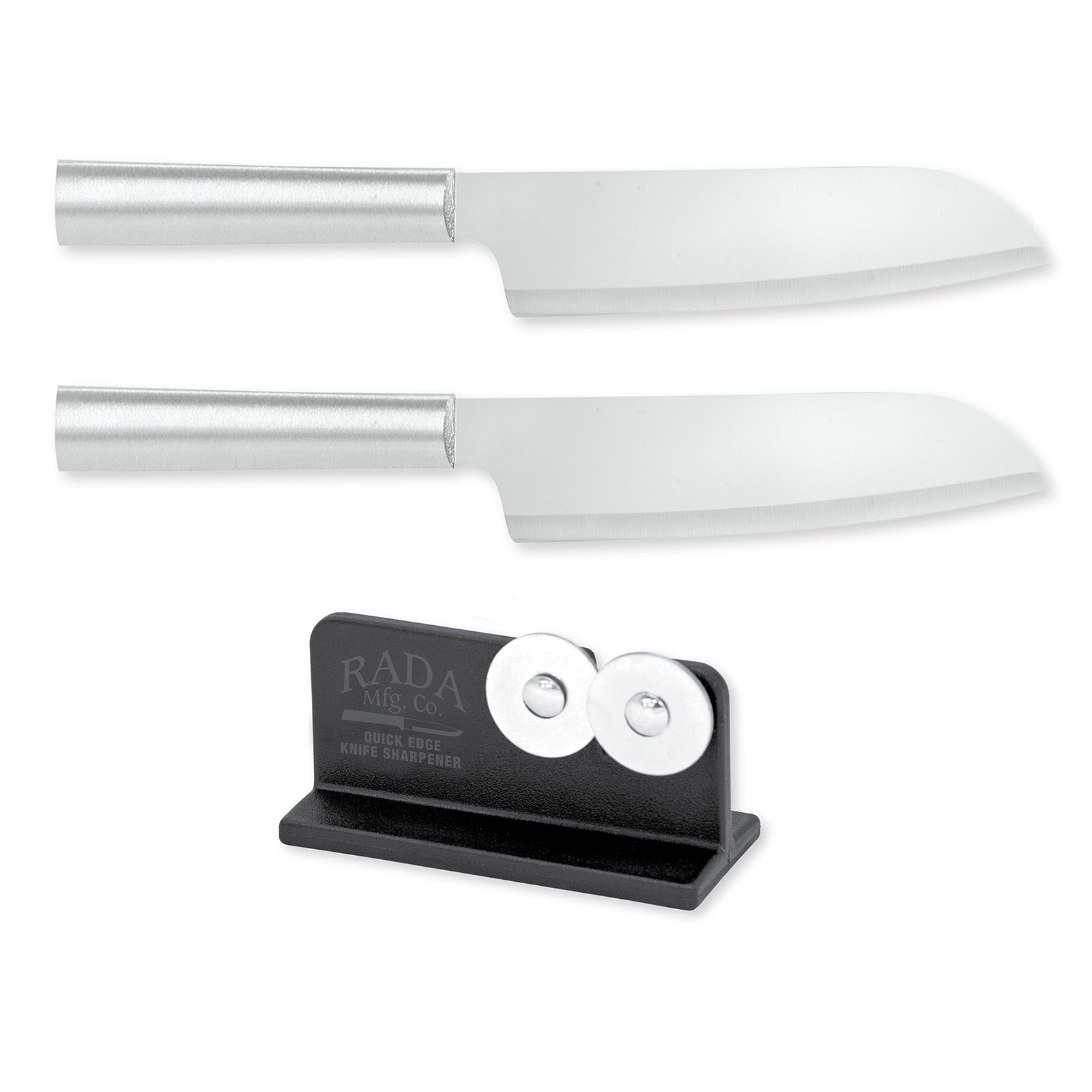 Rada Cutlery 6.25-Inch Cook's Knife Set of 2 & Quick Edge Knife Sharpener