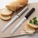 Rada Cutlery 6-Inch Bread Knife Stainless Steel Serrated Blade, Aluminum Handle