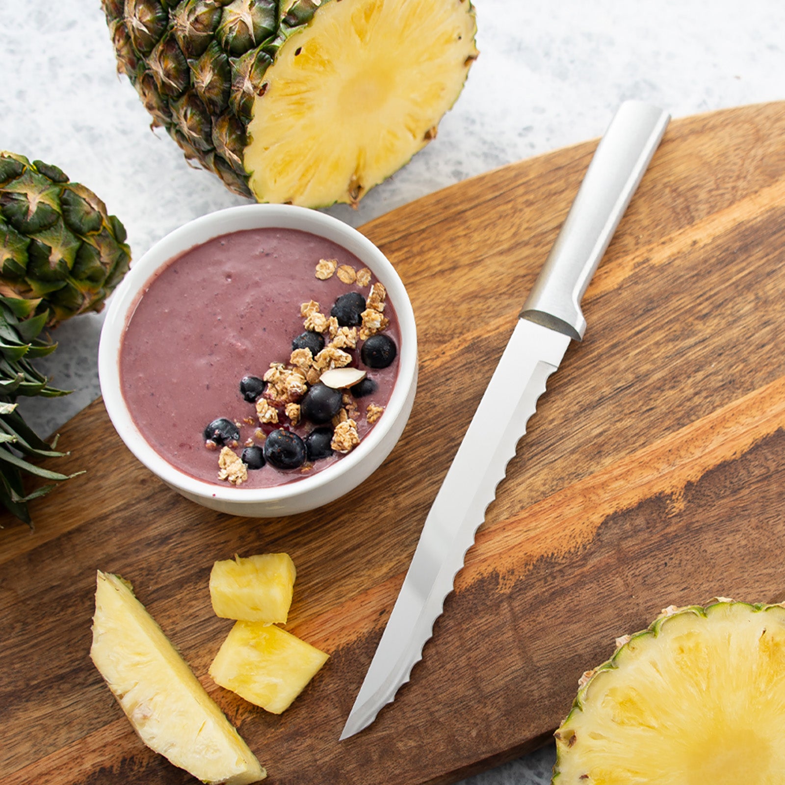 Rada Cutlery 7-Inch Serrated Slicer Stainless Steel Blade, Aluminum Handle