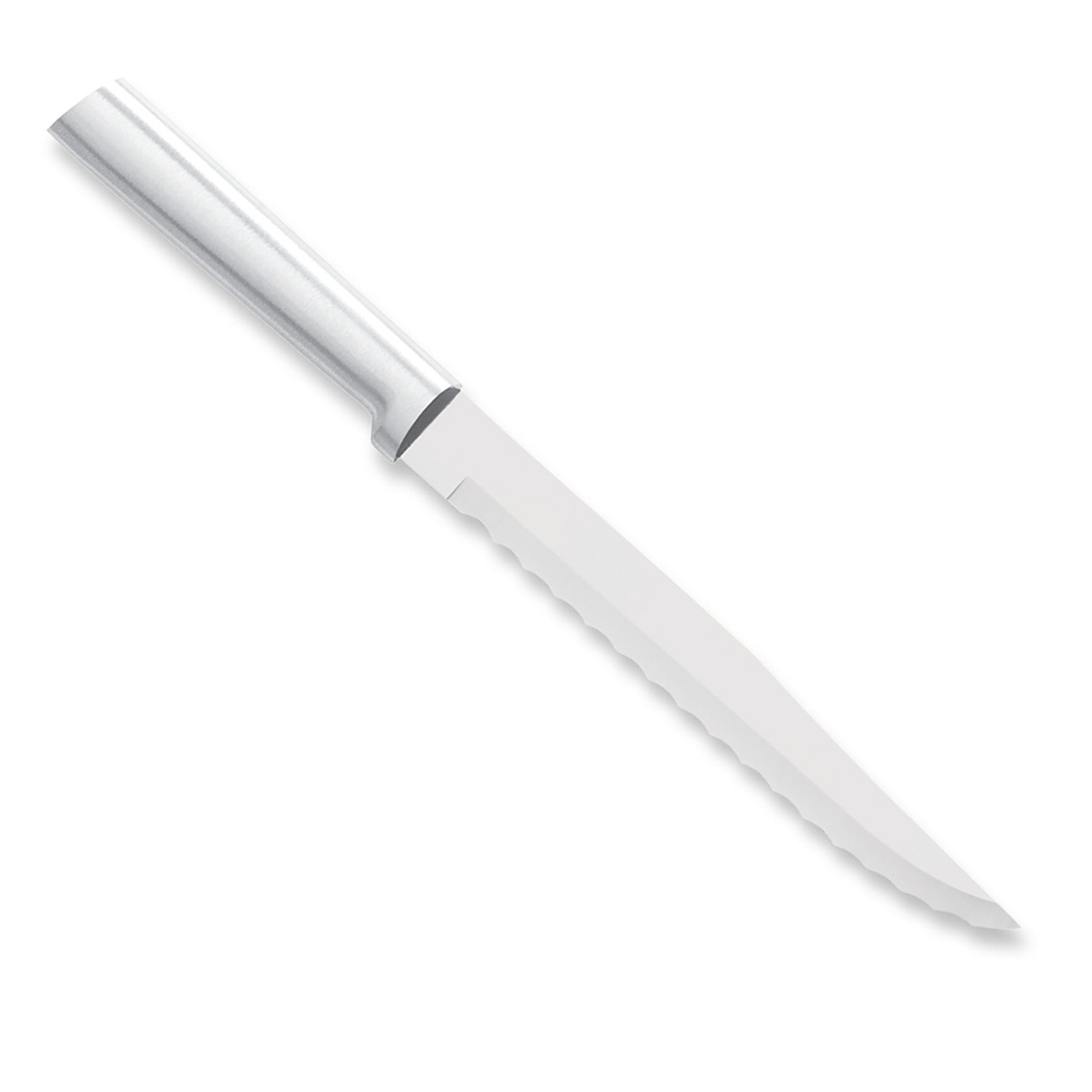 Rada Cutlery 7-Inch Serrated Slicer Stainless Steel Blade, Aluminum Handle