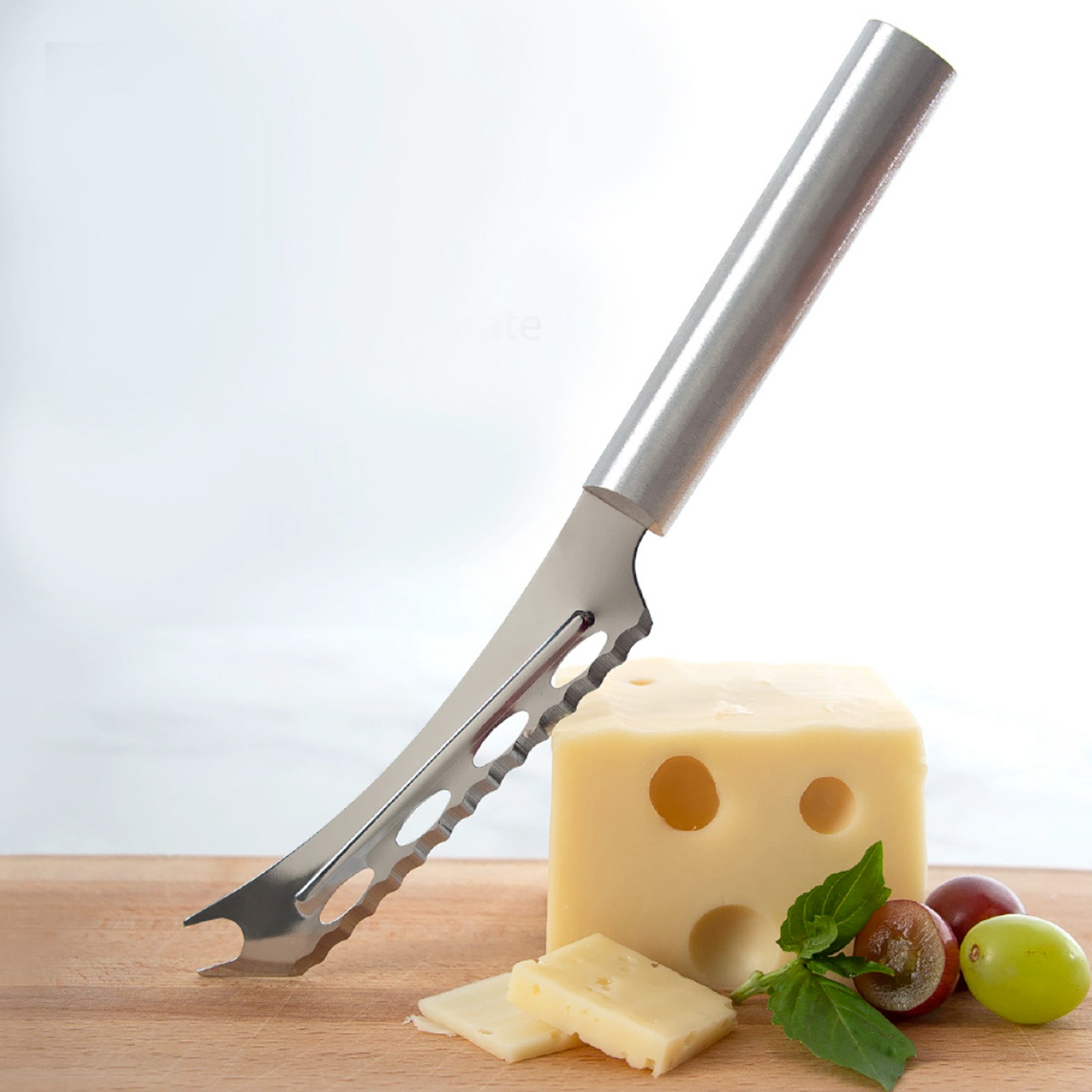Rada Cutlery 5.25-Inch Cheese Knife Serrated Stainless Steel Blade, Aluminum Handle