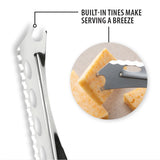Rada Cutlery 5.25-Inch Cheese Knife Serrated Stainless Steel Blade, Aluminum Handle