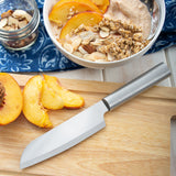 Rada Cutlery 4.75-Inch Cook's Utility Knife Set of 2, Silver Handles & Quick Edge Knife Sharpener
