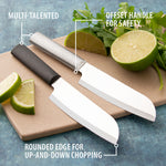 Rada Cutlery 4.75-Inch Cook's Utility Knife Set of 2, Silver Handles & Quick Edge Knife Sharpener