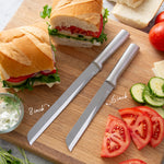 Rada Cutlery 8-Inch Bread Knife Stainless Steel Serrated Blade, Aluminum Handle