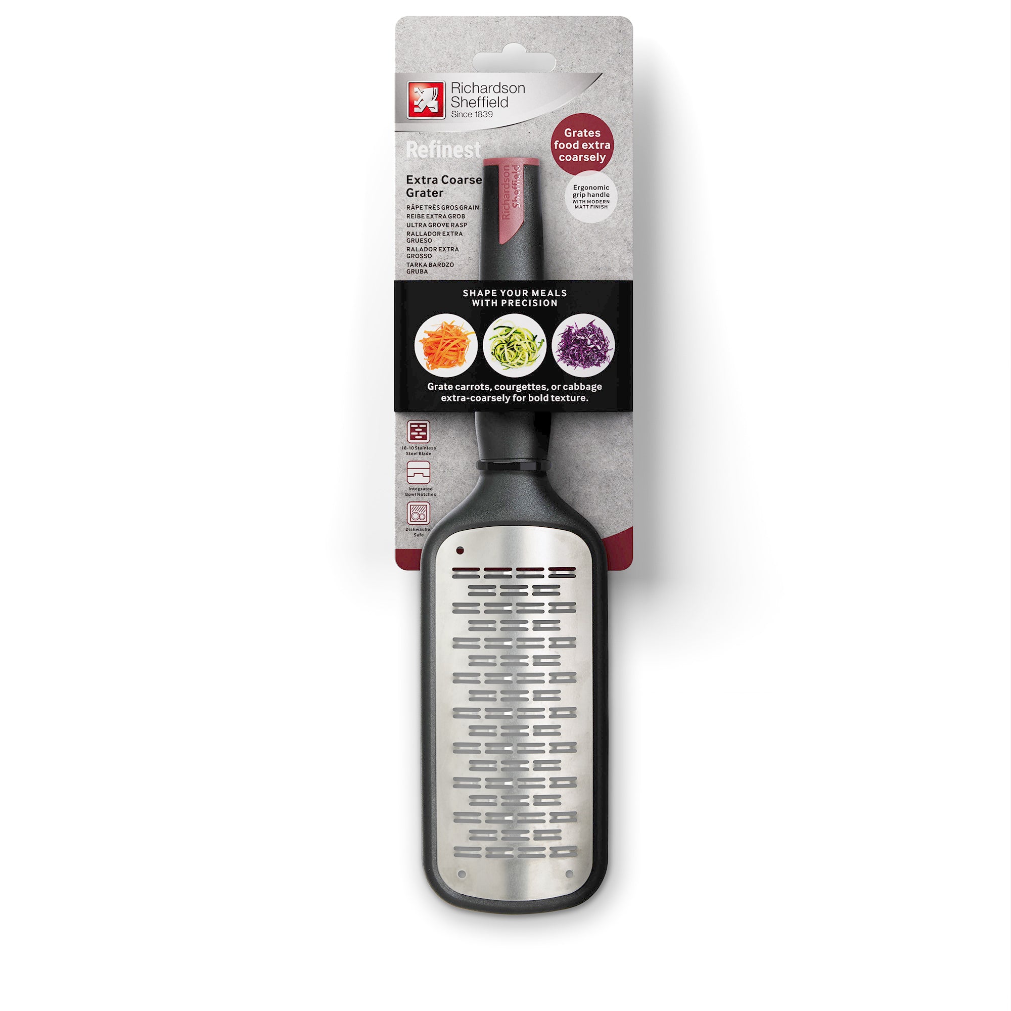 Richardson Sheffield Refinest Extra Coarse Grater, 11-Inch, Stainless Steel