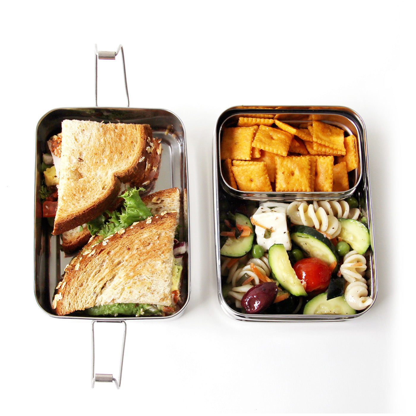 ECOlunchbox Three in One Stainless Steel Food Container Set