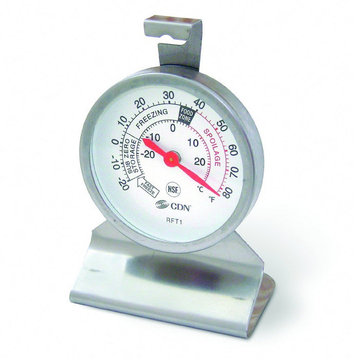 CDN ProAccurate Refrigerator and Freezer Thermometer, Stainless Steel