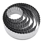 R&M International Double Sided Biscuit Cutter, Fluted & Round, Stainless