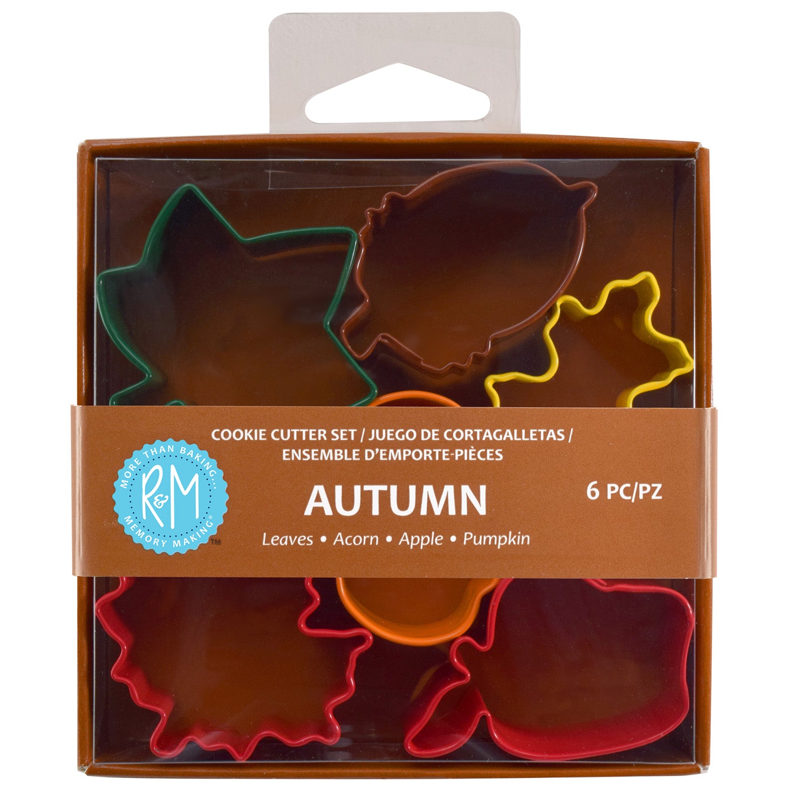 R&M International Mini Autumn Color 6 Piece Cookie Cutter Set