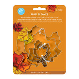 R&M International Maple Leaf 3 Piece Cookie Cutter Set