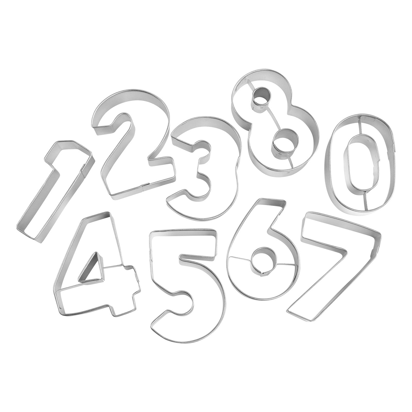 R&M International 2.5 Inch Numbers Cookie Cutters, Set of 9