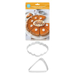 R&M International Festive Fall Pumpkin Pie Centerpiece 2 Piece Cookie Cutter Set