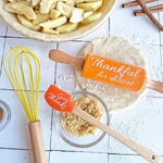 R&M International Festive Fall 3 Piece Mini Baking Set with Spatula, Rolling Pin, and Whisk