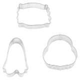 R&M International Halloween 3 Piece Cookie Cutter Set with Candy, Pumpkin, and Ghost