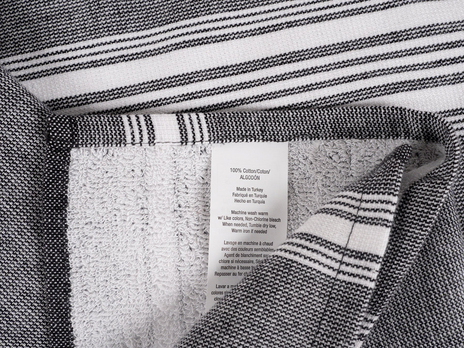 KAF Home Strada Turkish Reversible Terry Towel, Black