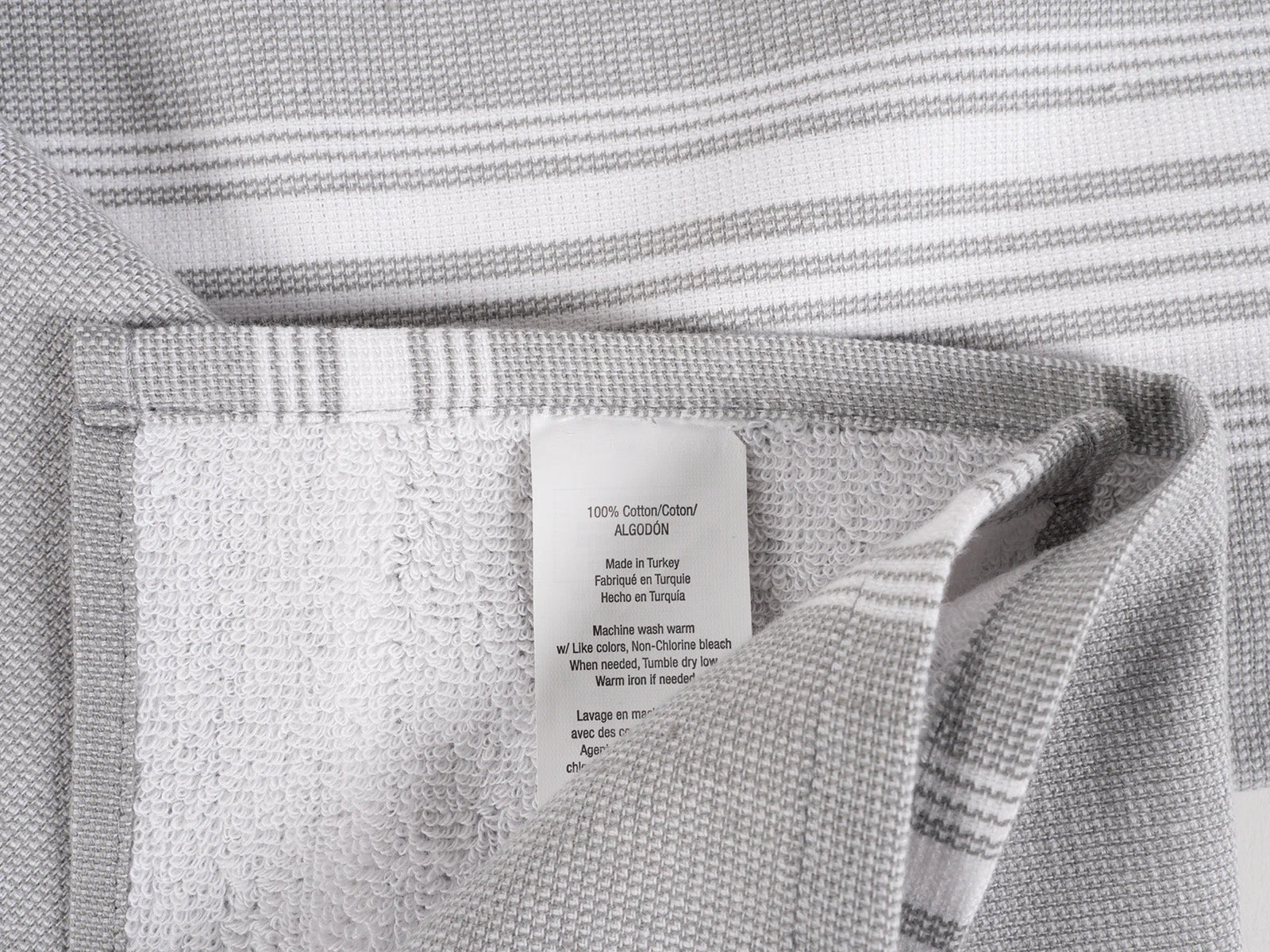 KAF Home Strada Turkish Reversible Terry Towel, Gray