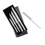 Rada 4 Piece Wedding Register Set & 5-Inch Tomato Slicer Stainless Steel Serrated Blade, Silver Handles