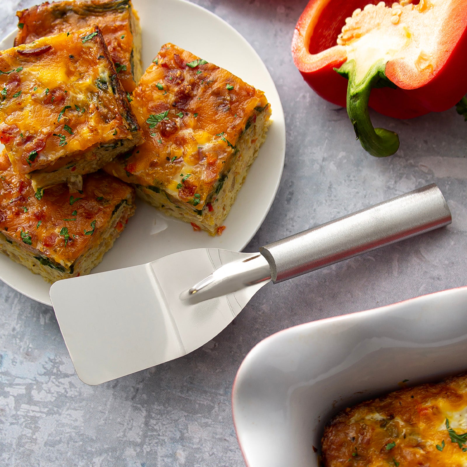 Rada 2 Piece Pie and Dessert Serving Set with Gift Box, Silver Handles