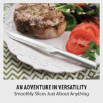 Rada 4 Piece Steak Knives Set with Gift Box, Silver Handles