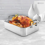 Chantal Stainless Steel Roasting Pan with Nonstick Rack, 15.5" x 12" x 4"
