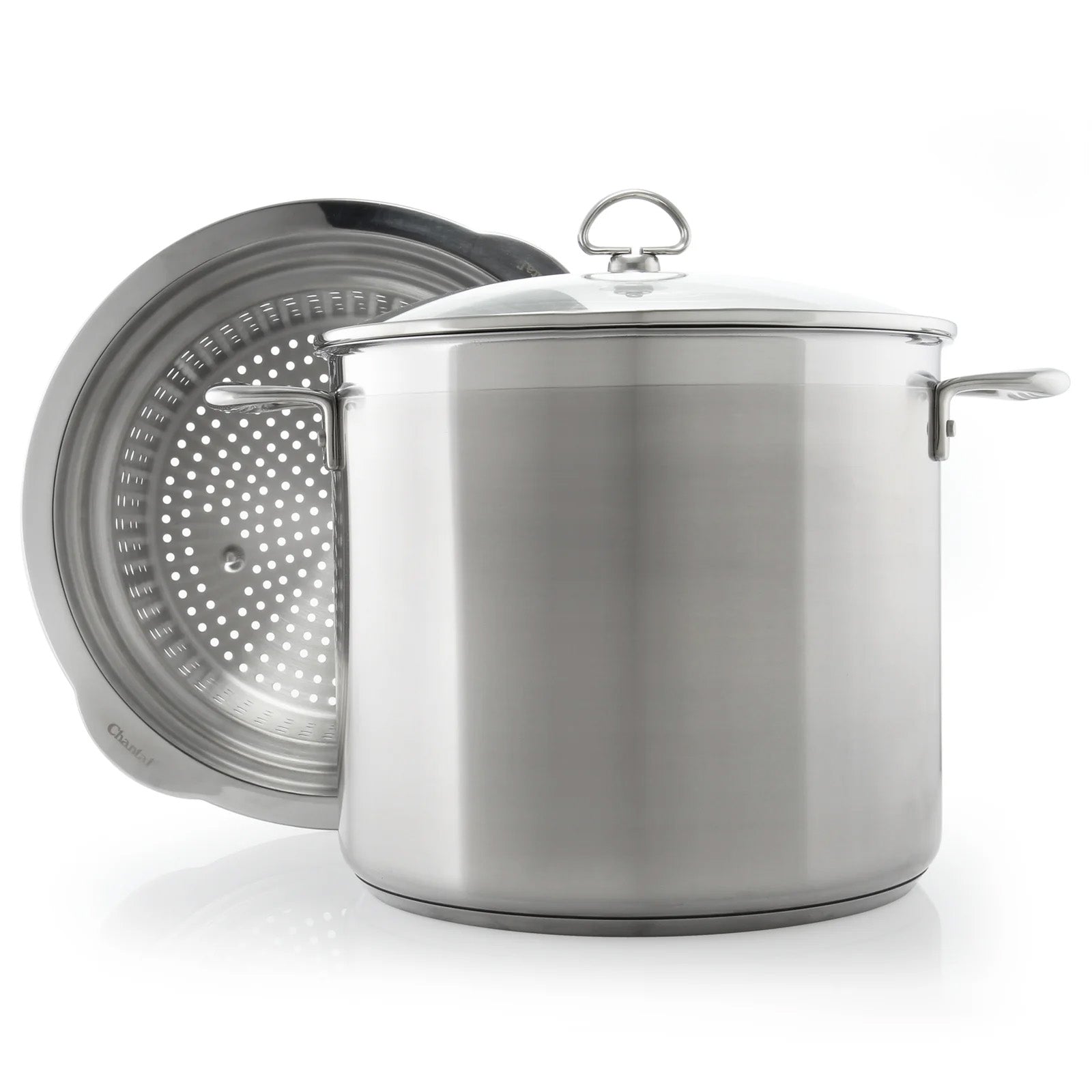Chantal Induction 21 Steel 12 qt. Stock Pot w/ Glass Lid