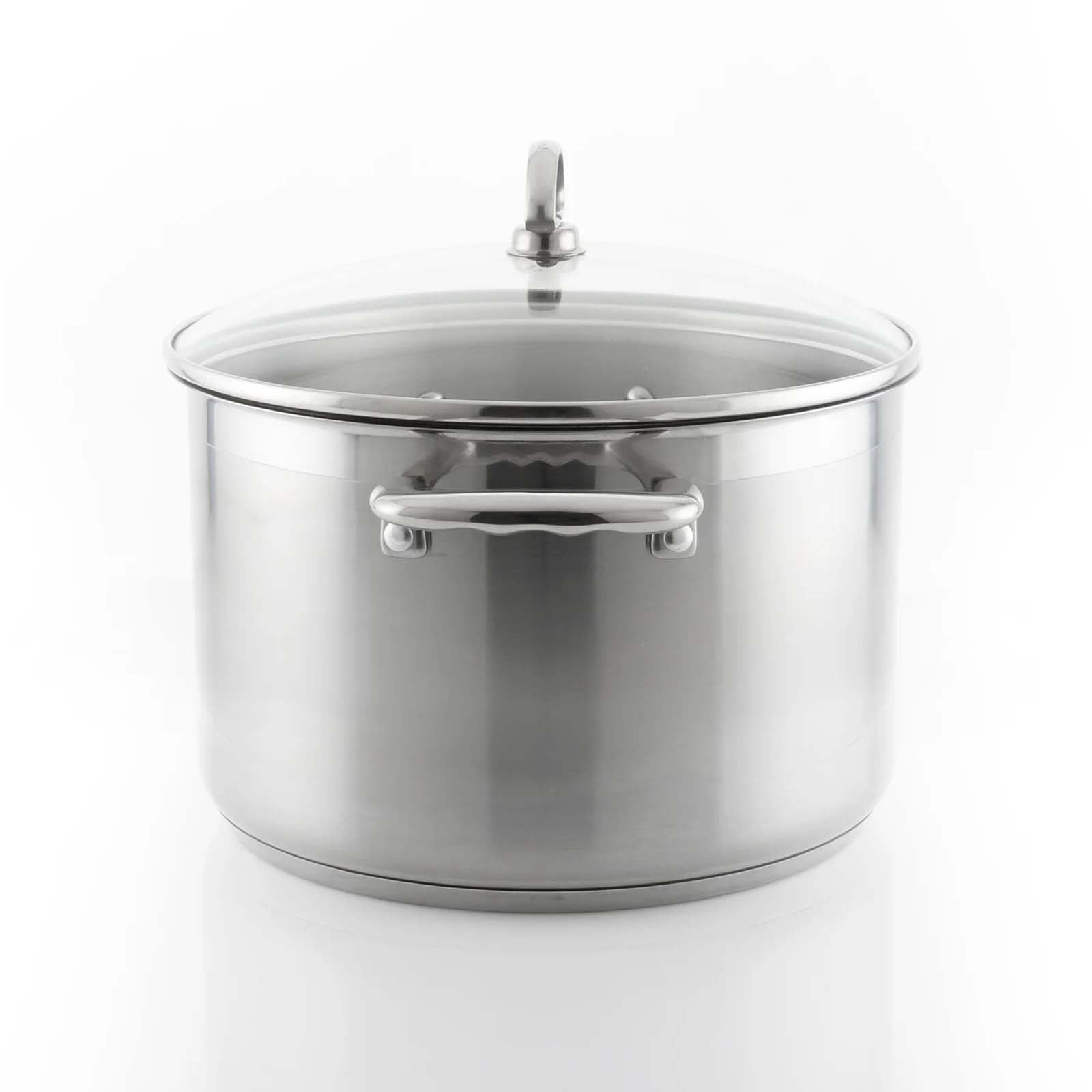 Chantal Induction 21 Steel 8 qt. Stock Pot w/ Glass Lid
