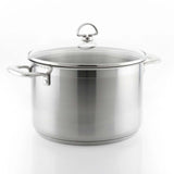 Chantal Induction 21 Steel 8 qt. Stock Pot w/ Glass Lid