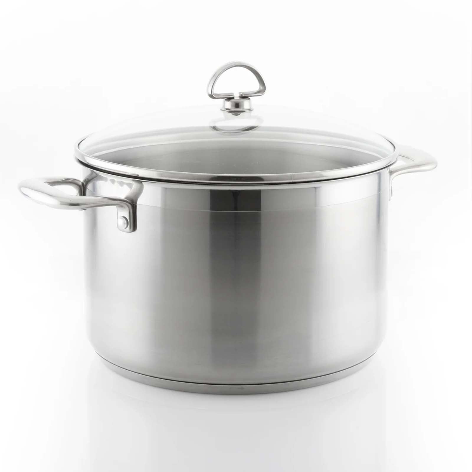 Chantal Induction 21 Steel 8 qt. Stock Pot w/ Glass Lid