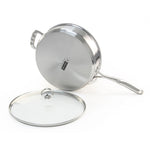 Chantal Induction 21 Saute Pan w/ Ceramic Coating & Glass Lid, 5 Quart