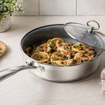 Chantal Induction 21 Saute Pan w/ Ceramic Coating & Glass Lid, 5 Quart