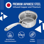 Chantal Induction 21 Steel 2 qt. Saucepan w/ Glass Lid