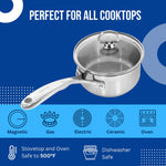 Chantal Induction 21 Steel 2 qt. Saucepan w/ Glass Lid