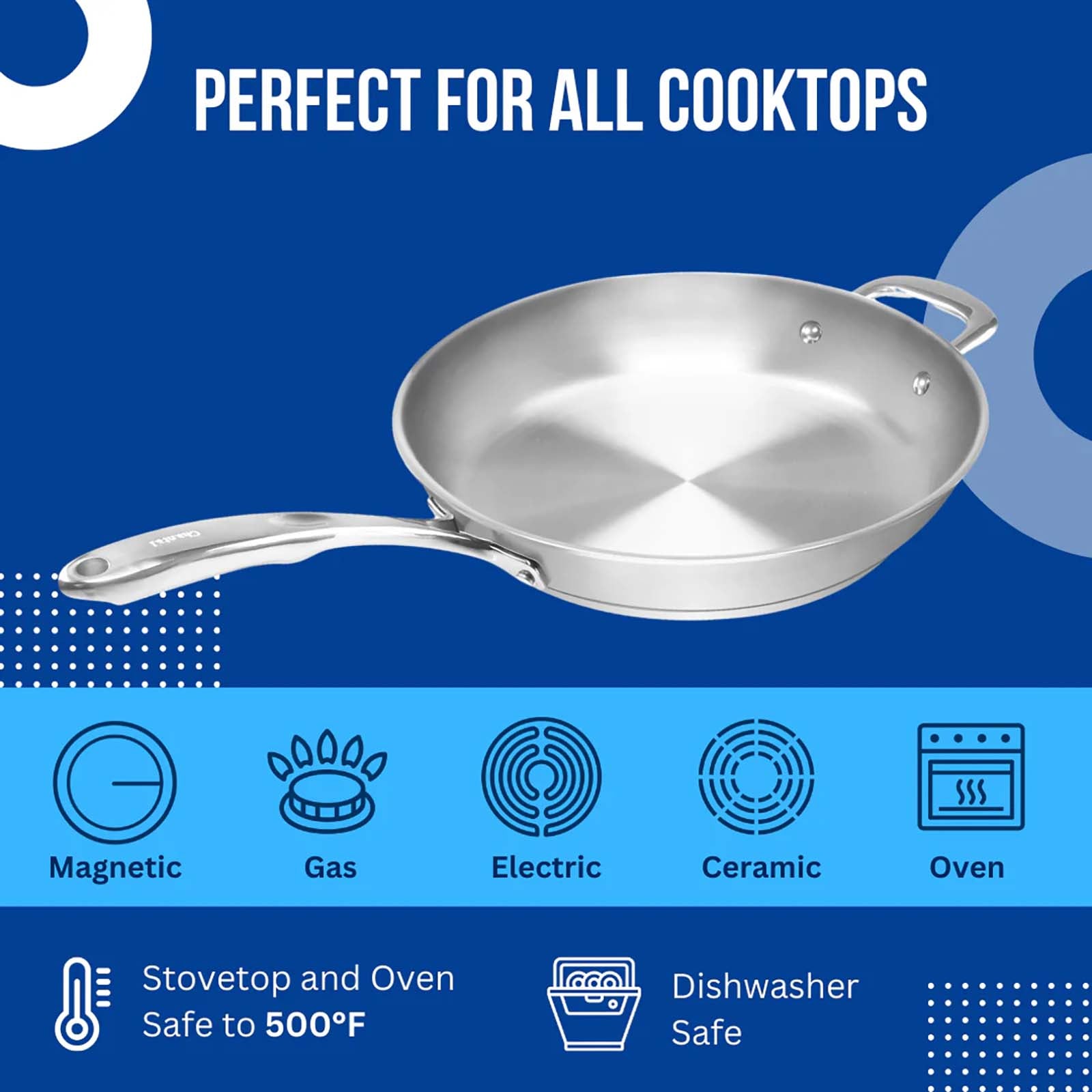 Chantal Induction 21 Steel 8-Inch Fry Pan, Stainless