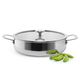 Chantal 3.Clad 5 qt. Sauteuse w/ Glass Lid