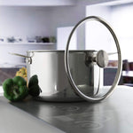 Chantal 3.Clad 7 qt. Stock Pot w/ Pasta-Steamer Insert & Glass Lid