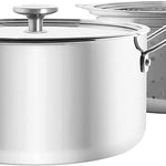 Chantal 3.Clad 7 qt. Stock Pot w/ Pasta-Steamer Insert & Glass Lid
