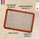 Silpat Premium Non-Stick Half Sheet Size Silicone Gridded Baking Mat, 11-5/8 x 16-1/2