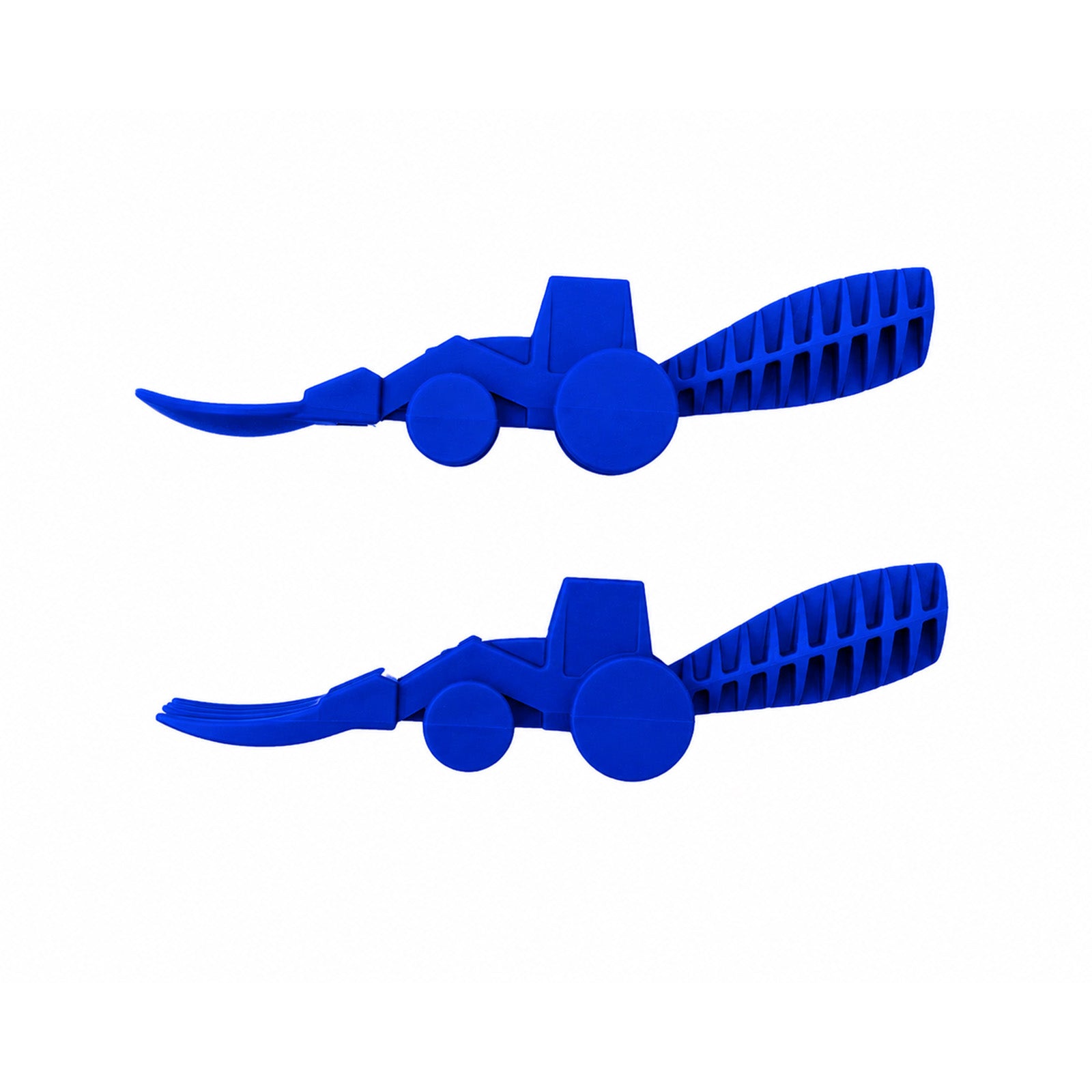 Constructive Eating Set of 2 Tractor Utensils for Kids and Toddlers, Blue, 1 Pack