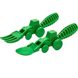 Constructive Eating Set of 2 Tractor Utensils for Kids and Toddlers, Green, 2 Pack