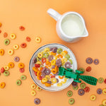 Constructive Eating Set of 2 Tractor Utensils for Kids and Toddlers, Green and Orange, 2 Pack