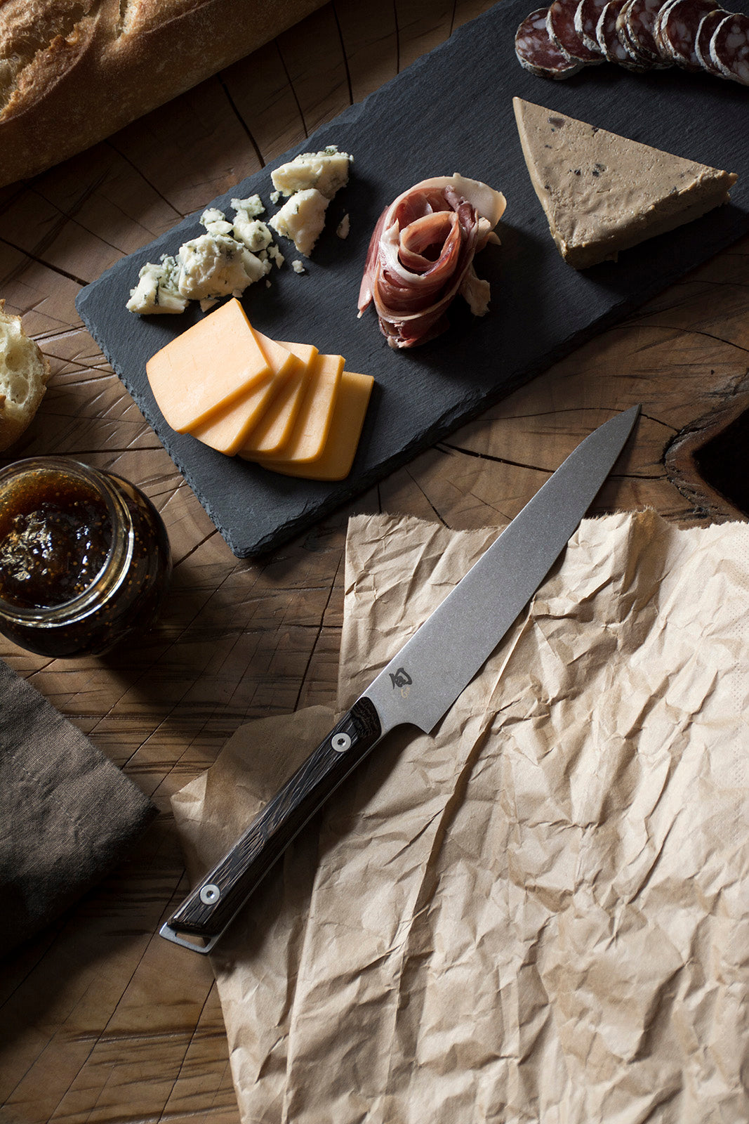 Shun Kanso 3-Piece Starter Knife Set – 3.5" Paring Knife, 6" Utility Knife, 8" Chef’s Knife