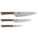 Shun Kanso 3-Piece Starter Knife Set – 3.5" Paring Knife, 6" Utility Knife, 8" Chef’s Knife