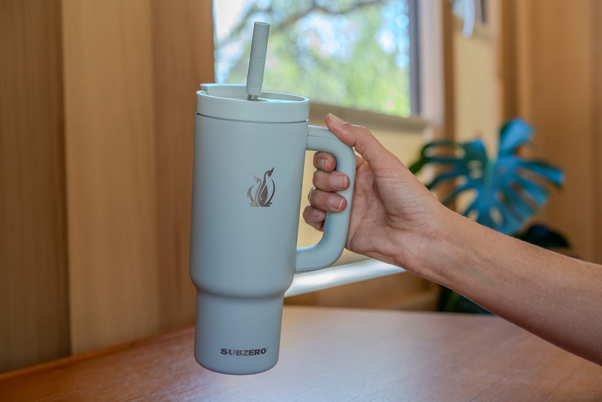SUBZERO® CHILL’N 24 Ounce Matcha Tumbler with Straw and Handle, Copper Lined Stainless Steel, Vacuum Insulated